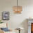 5 - Light Bohemian Natural Rattan Tiered Drum Chandelier with Adjustable Height and Dimmable-837099627-813051941