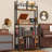 Record Player Stand With Charging Station, Turntable Stand Holds Up To 300 Albums-1290815002