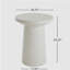Table d'appoint d'extérieur H 24 po MGO Terrazzo, blanc