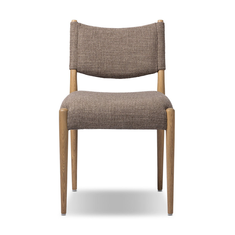 Jayla Upholstered Dining Chair, Saxon Mink, Natural Oak