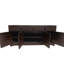 Circa 1926 Antique Chinese Dark Brown Painted Sideboard with Four Drawers and Four Doors