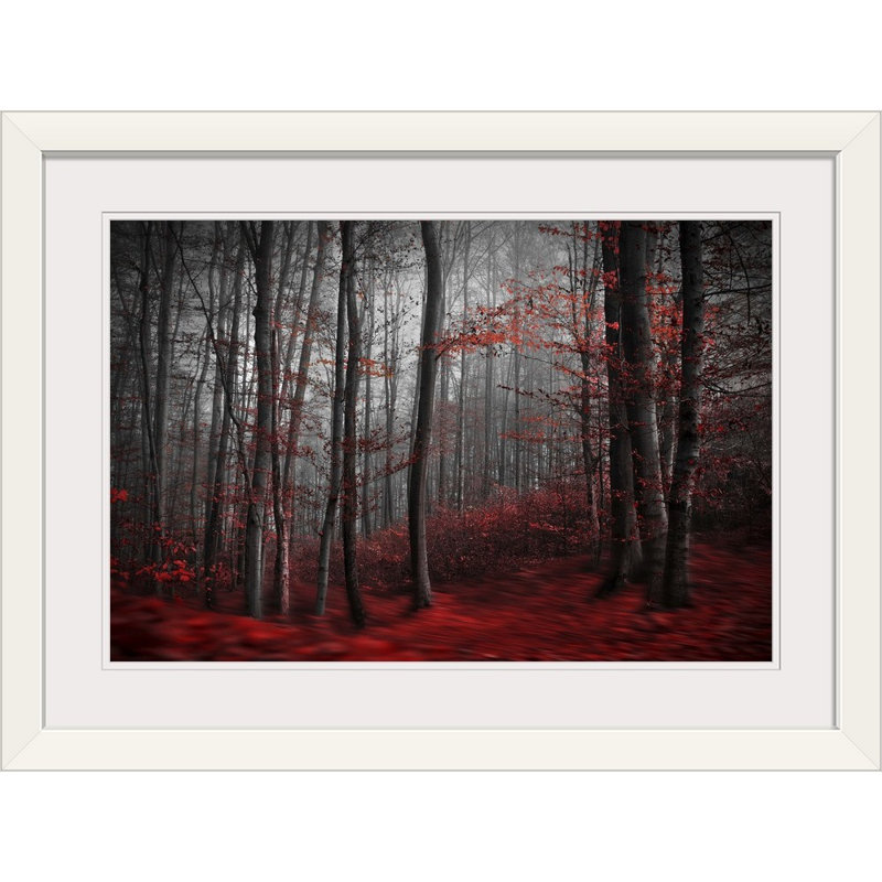 Impression « Bloody River », Cadre blanc, H 24 po x l 32 po x P 1 po