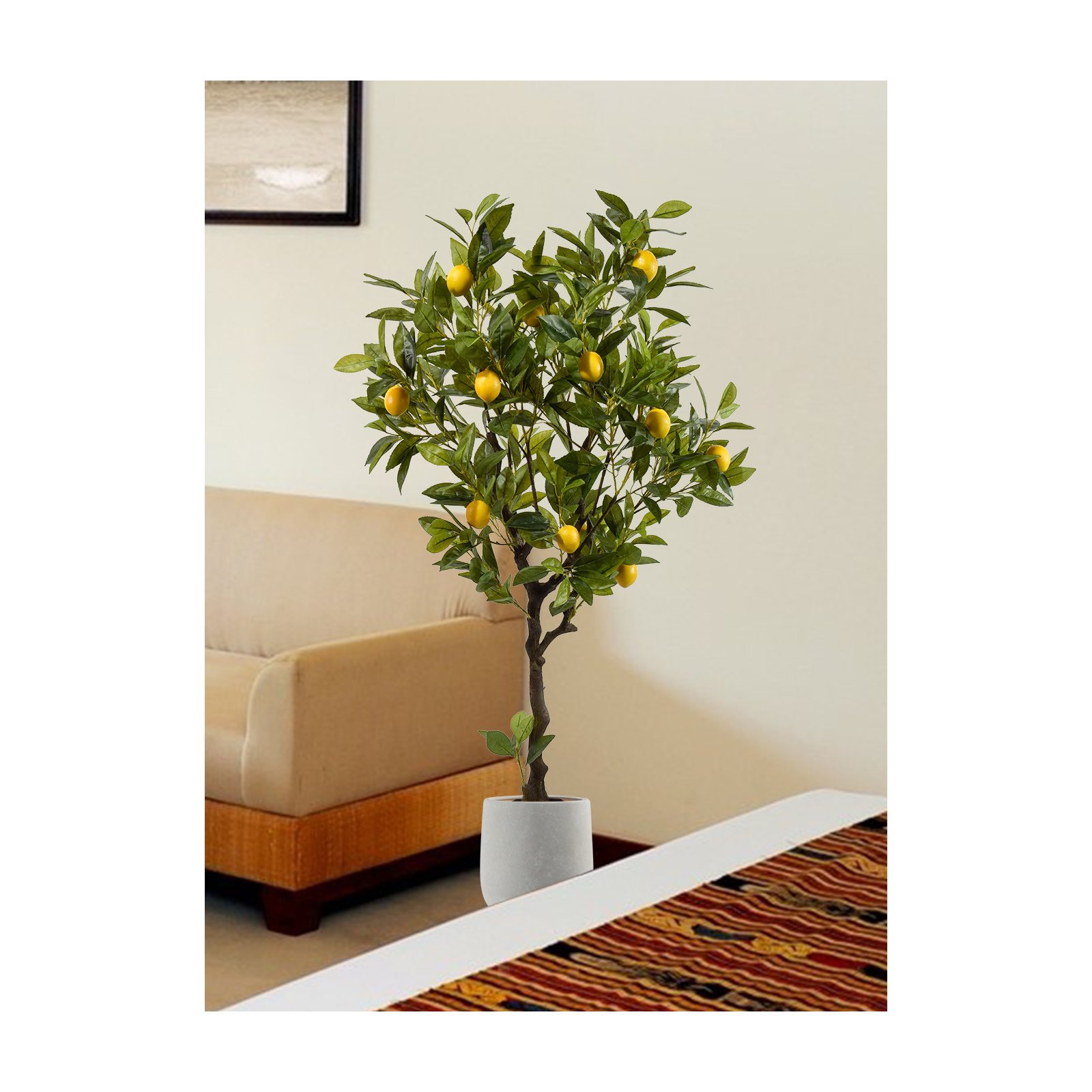47'' Faux Lemon Tree in Pot