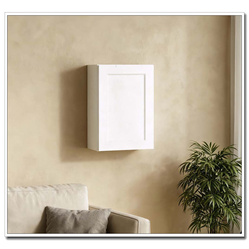 Armoire murale à une porte avec tablettes réglables