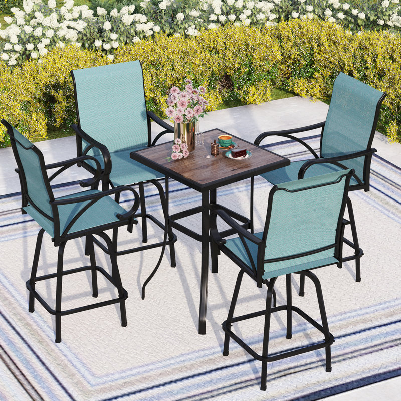 Alyne 4 - Person Patio Dining Set with Square Table