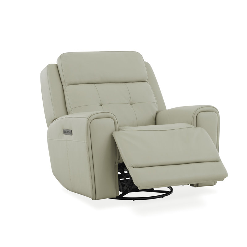 Fauteuil inclinable électrique en cuir Iavor, Beige