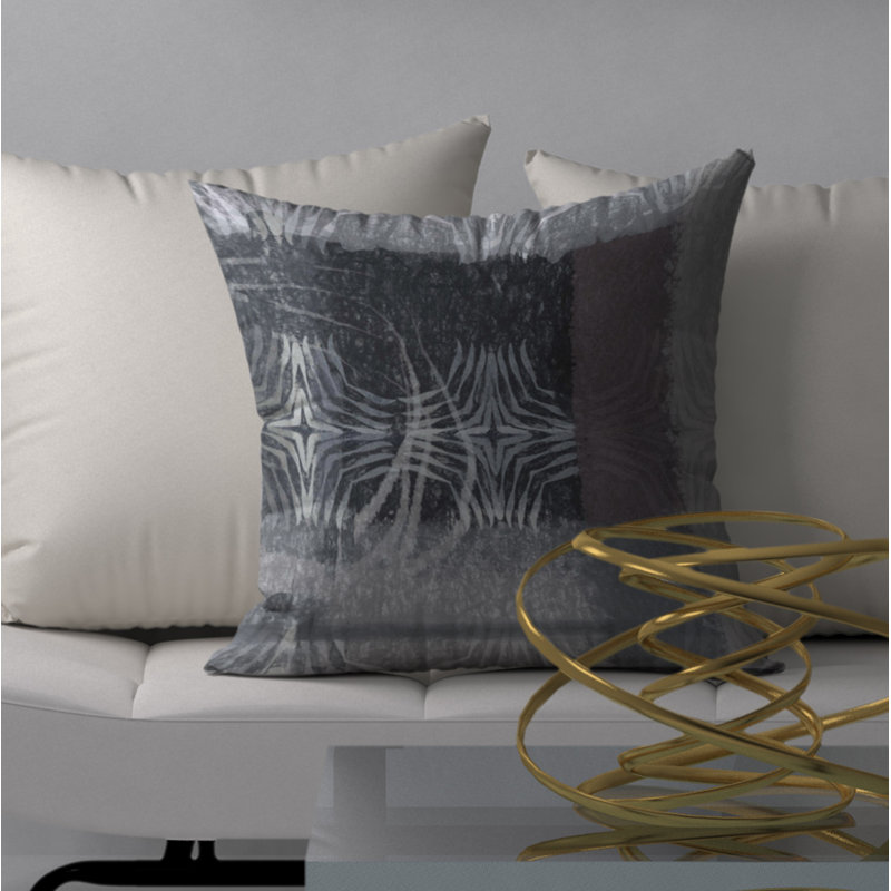 Abstract Reversible Throw Pillow, 18" x 18"