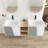 Ingibergur 59.61 " W Wall Mounted Wall Mounted 2 Double Vanity Bathroom Vanity With Ceramic Top
