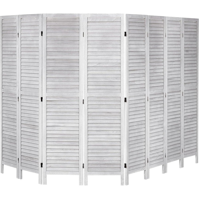 Paravent en bois, écran d'intimité pliable en bois à 8 panneaux, 66 ...