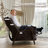 Edwin Solid Wood Upholstered Recliner Transitional Traditional Wide Armchair Faux Leather / Linen-1130967449