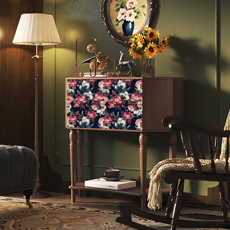 Buffet 33,5 "de style rétro, Brun