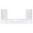 Jailine 3-Shelf Media Tower With Storage Cabinet White High Gloss