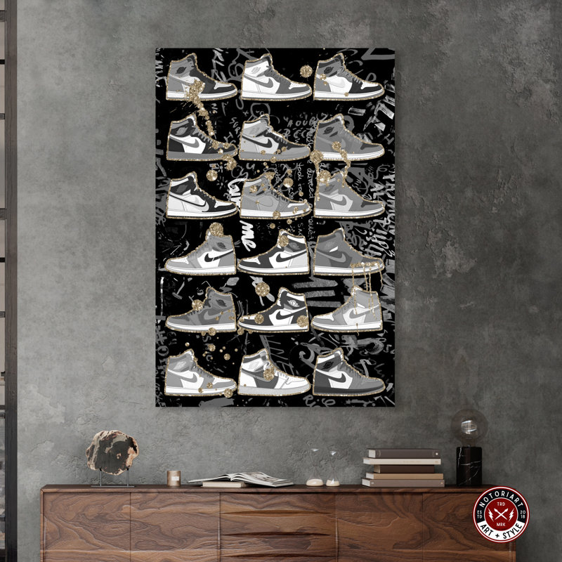 Sneaker 1 pièce Notoriart, Toile tendue, H 54 po x l 36 po
