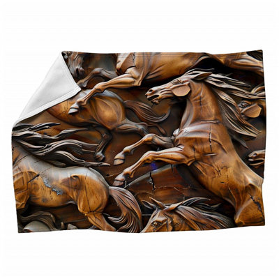 Machine Printed Throw Blanket