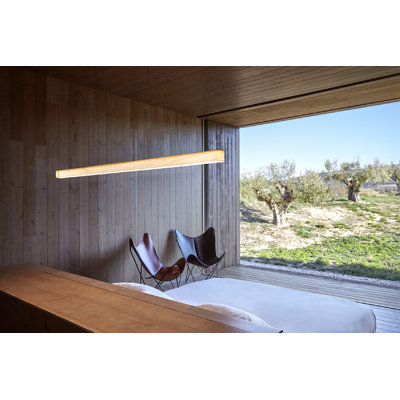 I-Line Slim Short Suspension Light - DIMTRIAC LED - Matte White Finish - Ivory White