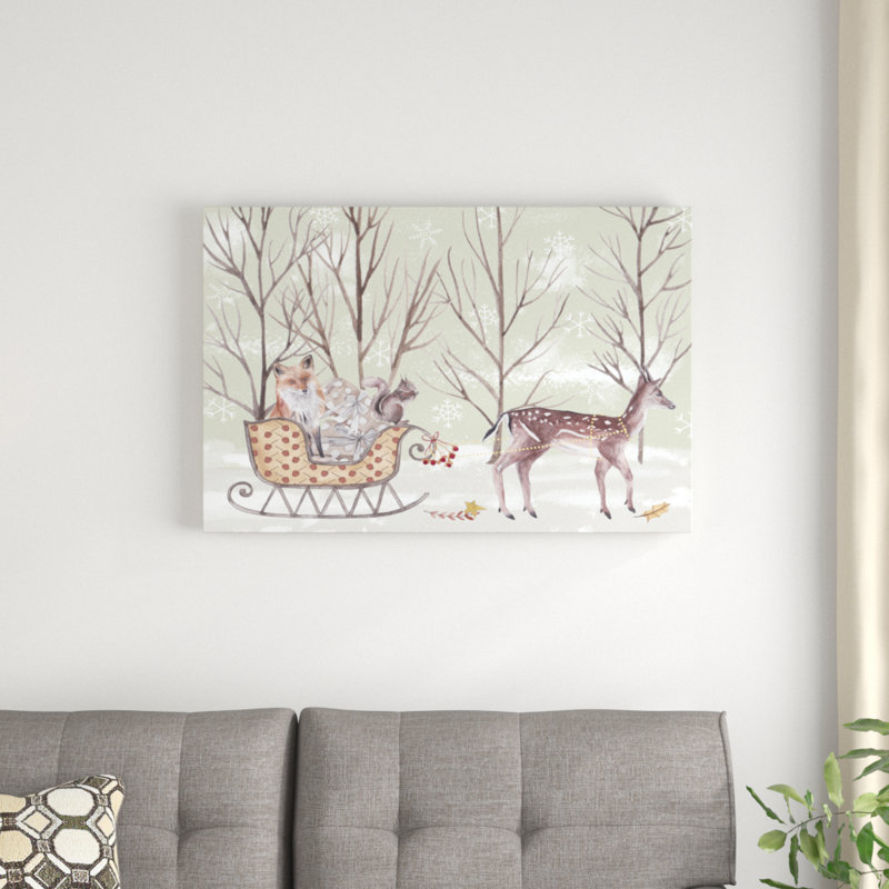 Christmas Time I 1 Piece Wrapped Canvas Wall Art, 61cm H x 91cm W