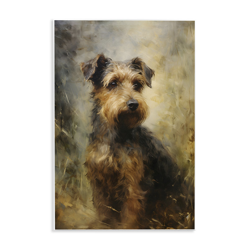 «Poised Terrier Dog» par Petal Prints Design, H 19 po x l 13 po