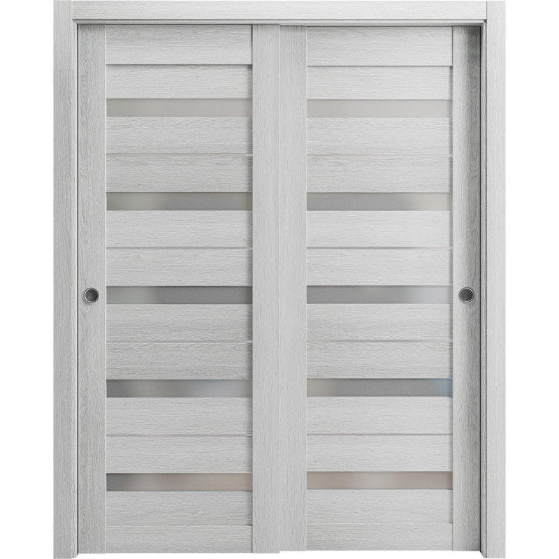 Portes de placard coulissantes en bois Quadro, 84 po x 80 po