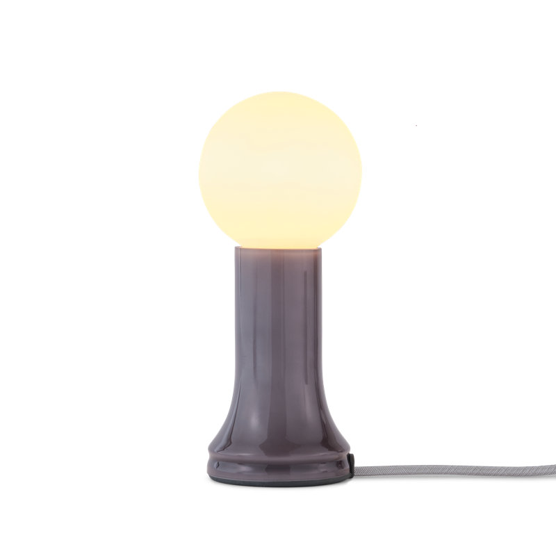 Shore Table Lamp With G95 LED Bulb US, Gray