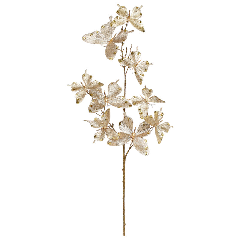Festive Glitter Leaf Spray, 37 Inches