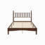 Lit plateforme en bois avec tête de lit en forme de gourde, lit plateforme de style rétro avec support à lattes en bois-633991465-633991466