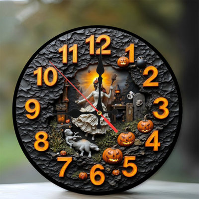 Halloween bride clock