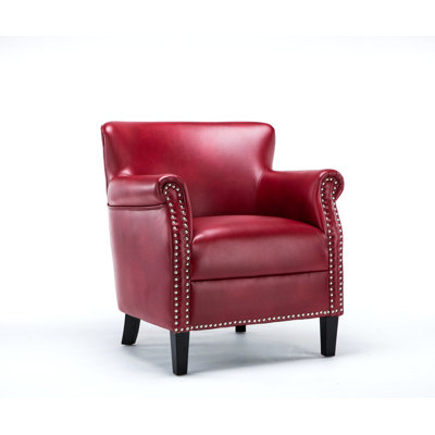 Fauteuil club rouge Hadley