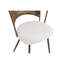 Ensemble de fauteuils à oreilles 4 pièces avec dossier en rotin tissé et pieds en métal, L 22 po x l 21 po x H 30,7 po, brun chaud