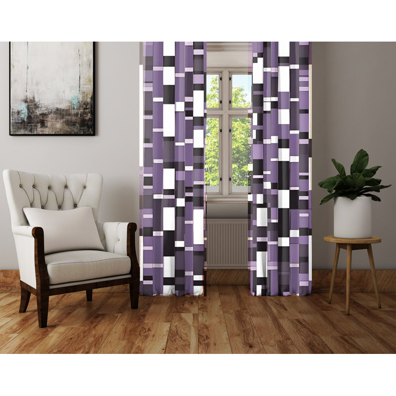 Semi Sheer Curtain Pair, 40" W x 61" L