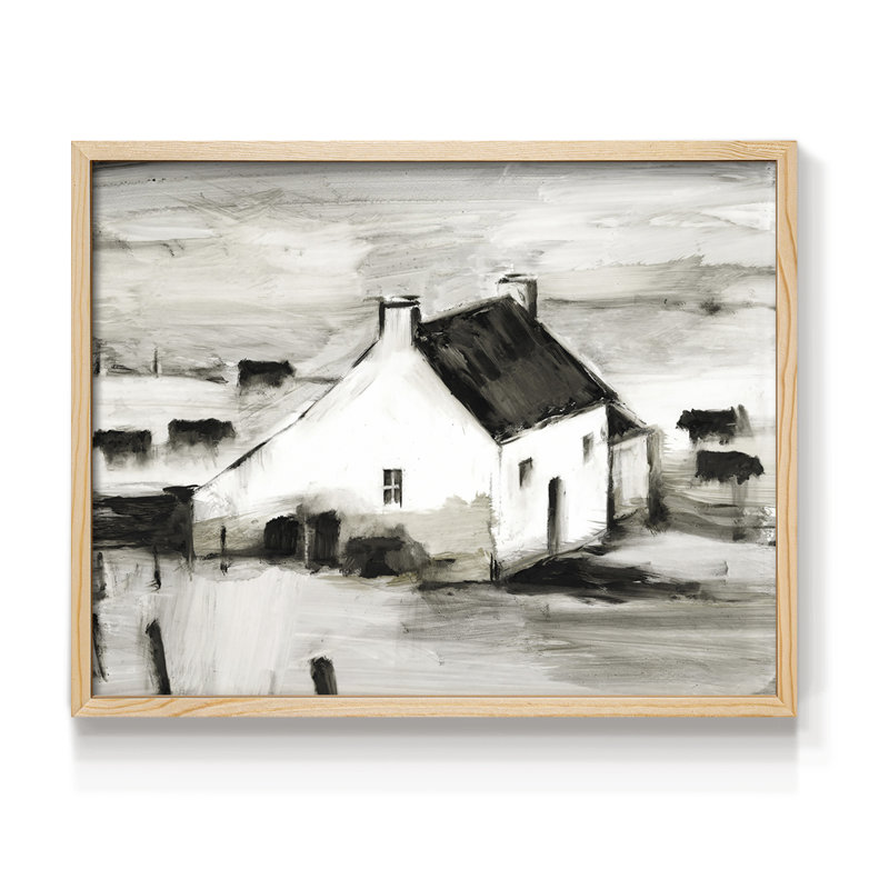 English Farmhouse II - Reproduction encadrée - Restickable, H 8 po x l 10 po, Naturel