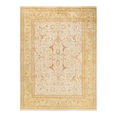 Tapis unique en laine noué à la main 9 pi 1 po x 12 pi nouvel âge Roody