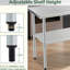 Table de préparation en acier inoxydable 24 X 60 - Réglable sous la tablette - Pour la cuisine, la maison, le restaurant et l'hôtel
