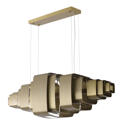 Lustre géométrique moderne à 1 lumière DEL en acier inoxydable