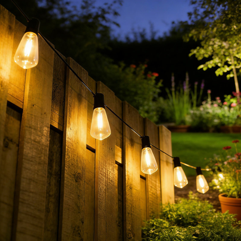 120FT LED String Lights Outdoor, Dimmable Waterproof, 62 Edison Bulbs