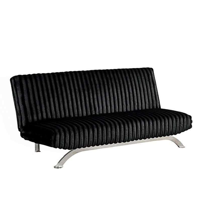 Canapé-lit futon de style contemporain, Noir