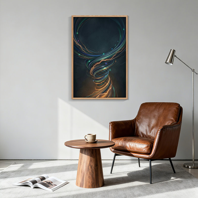 Ensemble de 1 tableau sur toile « Lumières tourbillonnantes », 36"H x 24"W, Natural