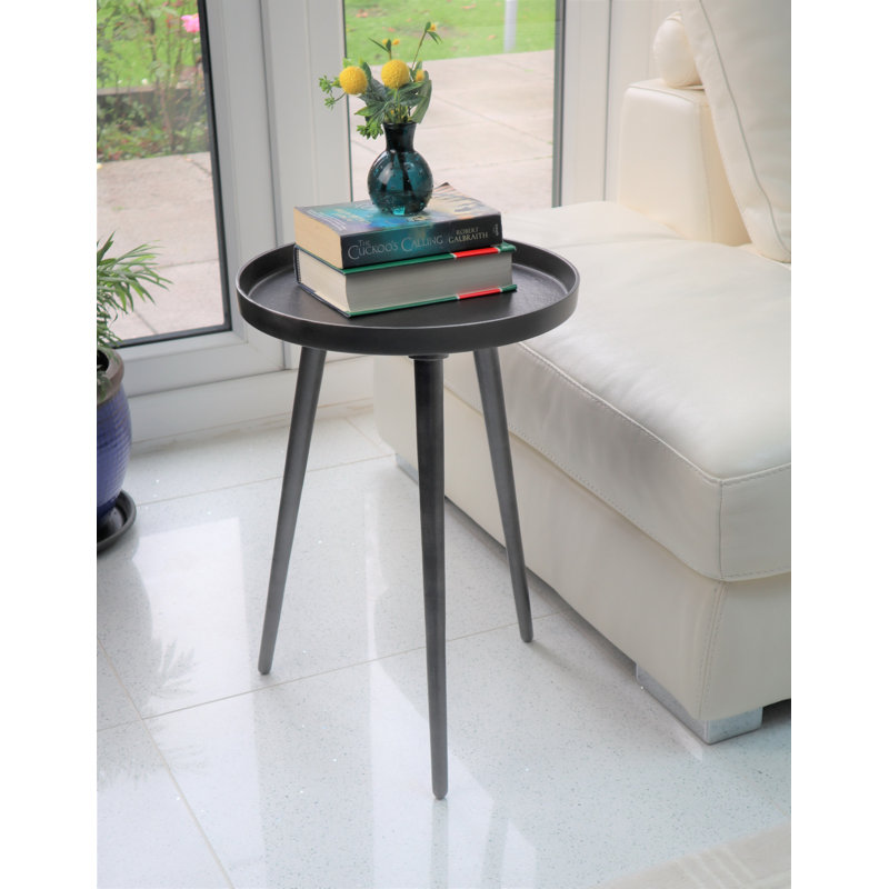 Chandler Tray Top End Table, Antique Silver
