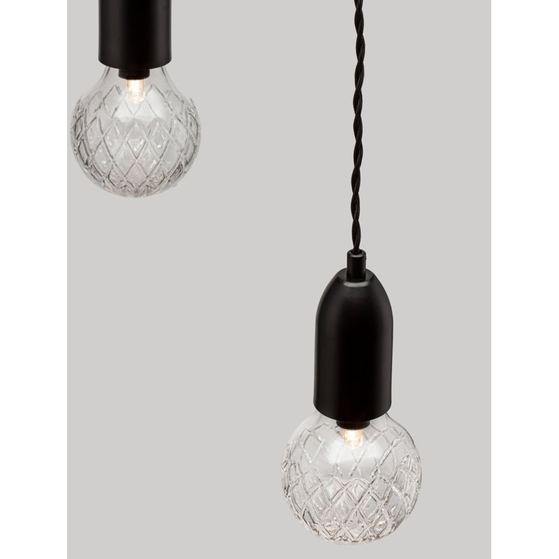 3 - Light Black Bulb Pendant