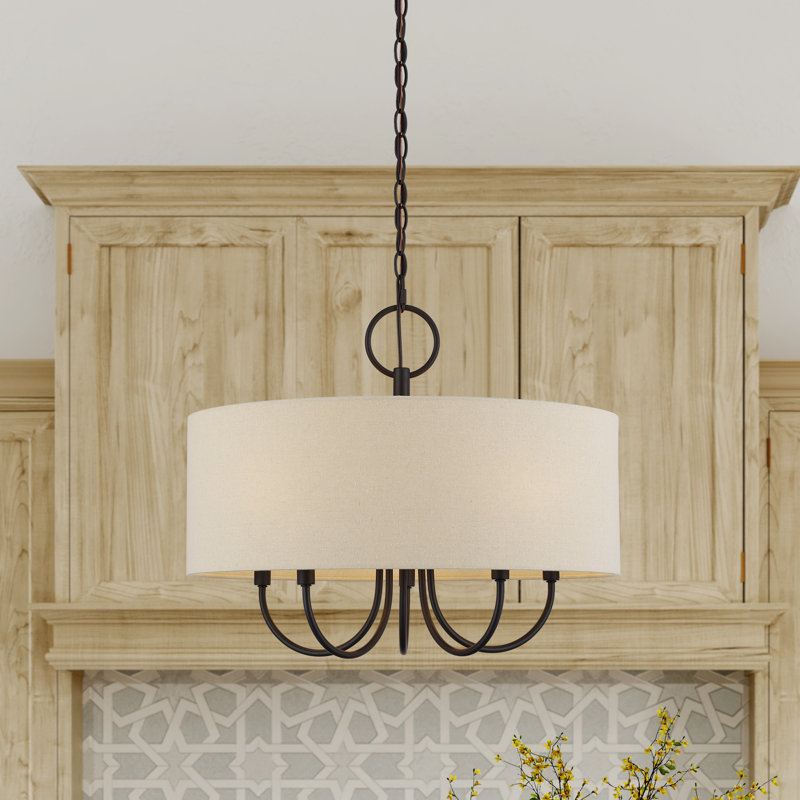 Ashani 5 Light Bronze Pendant Chandelier