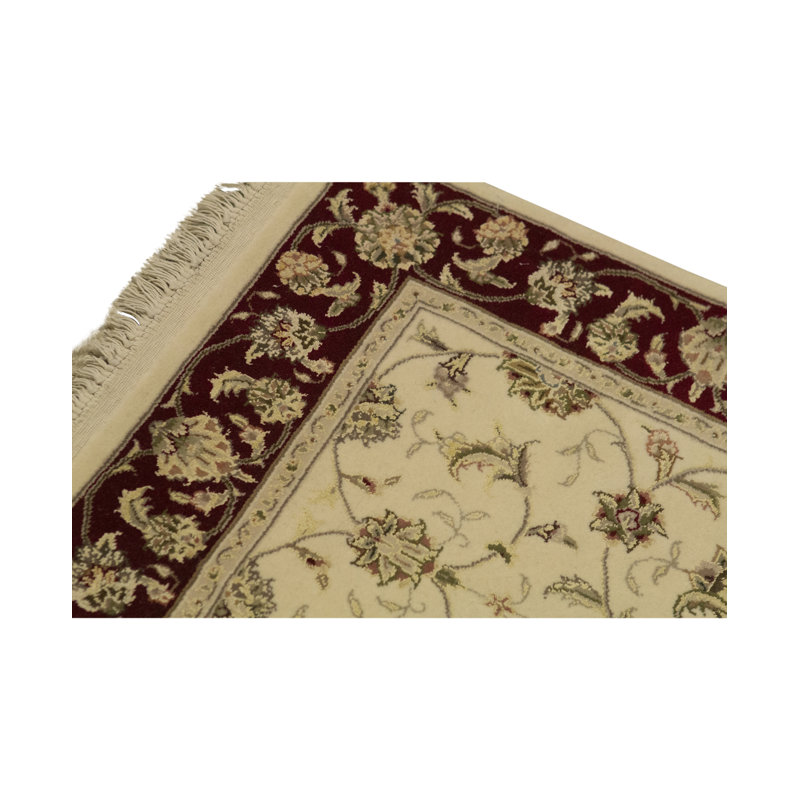 Elegance Oriental Area Rug in Ivory/Wine/Beige