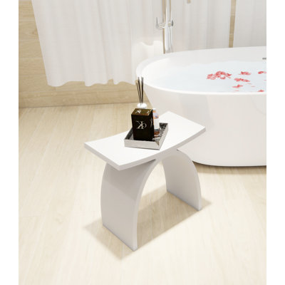 16.5"W Solid Surface Shower Bench
