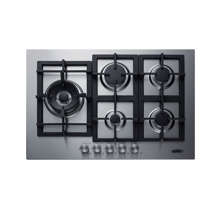 Built-in 30 GAS Cooktop - 5 Sealed Burners Cook Tops in Stainless Steel