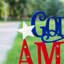 Piquet de jardin en métal 23,25 "avec" God Bless America "- Parfait pour le jour de l'Independance