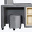 Lit tapissier bas standard avec bureau de chevet et tabouret rond, lit pour mère et enfant-97691213-97691214