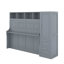 Lit escamotable double avec tiroirs et garde-robe-1103074576