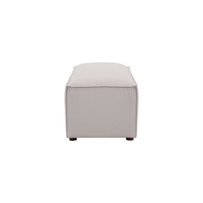 Bolten 18cm Wide No Pattern Pouffe Ottoman, Beige