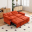 Canapé-lit escamotable 73 po en velours convertible avec matelas caché - disponible en beige, orange, rose, noir-830013900