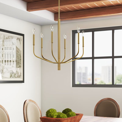 Lustre traditionnel / classique à 6 lumières de style bougie Lambert