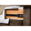 Mobilier de chambre à coucher à panneau à 5 tiroirs de style transitionnel avec finition brune et commode à 1 tiroir
