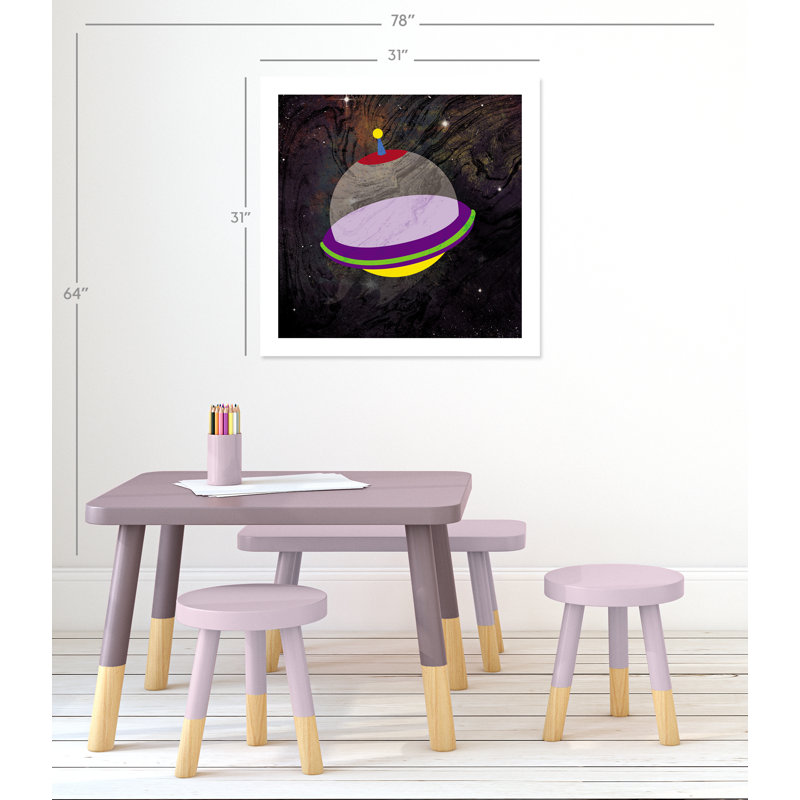 Impression sur papier roulée «Spaceship Adventure Three», H 31 po x l 31 po x P 1 po, Papier